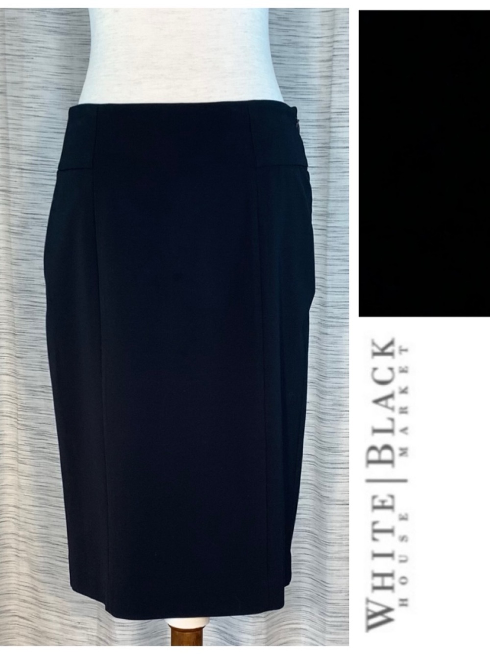 White House Black Market Black Tailored Pencil Skirt